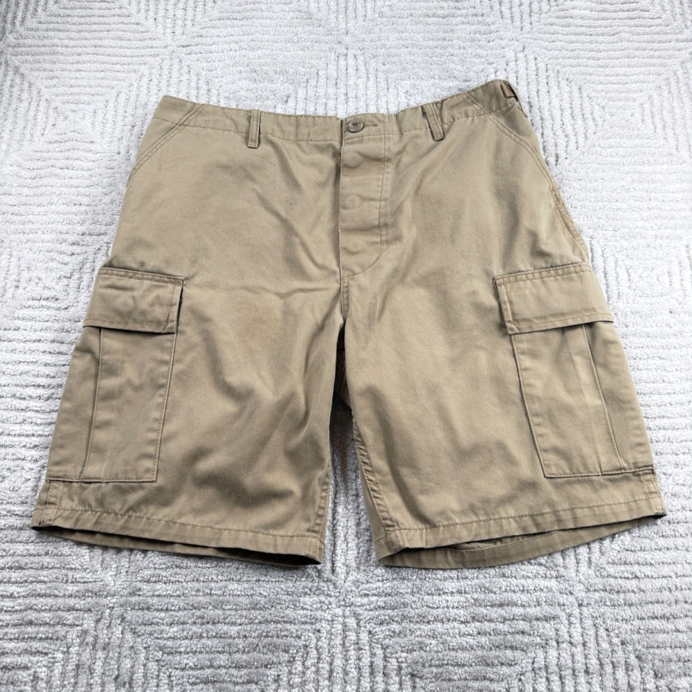 Rothco BDU Cargo Shorts Mens M Tan Tactical Utility Gorpcore VTG 90s Military